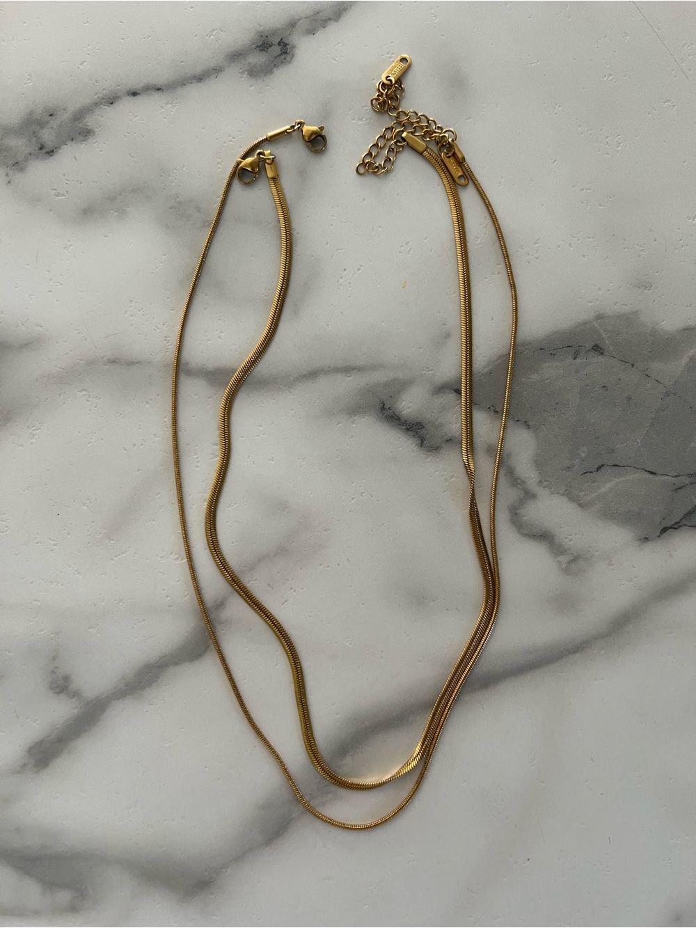 Gold Layered Snake Chain Necklace